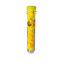 Portable hand washing soap strips in a test tube bottle, flower design
