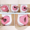 Bathroom Soft Thicker Warmer Stretchable Washable Cloth Toilet Seat Cover (1pc) your brand