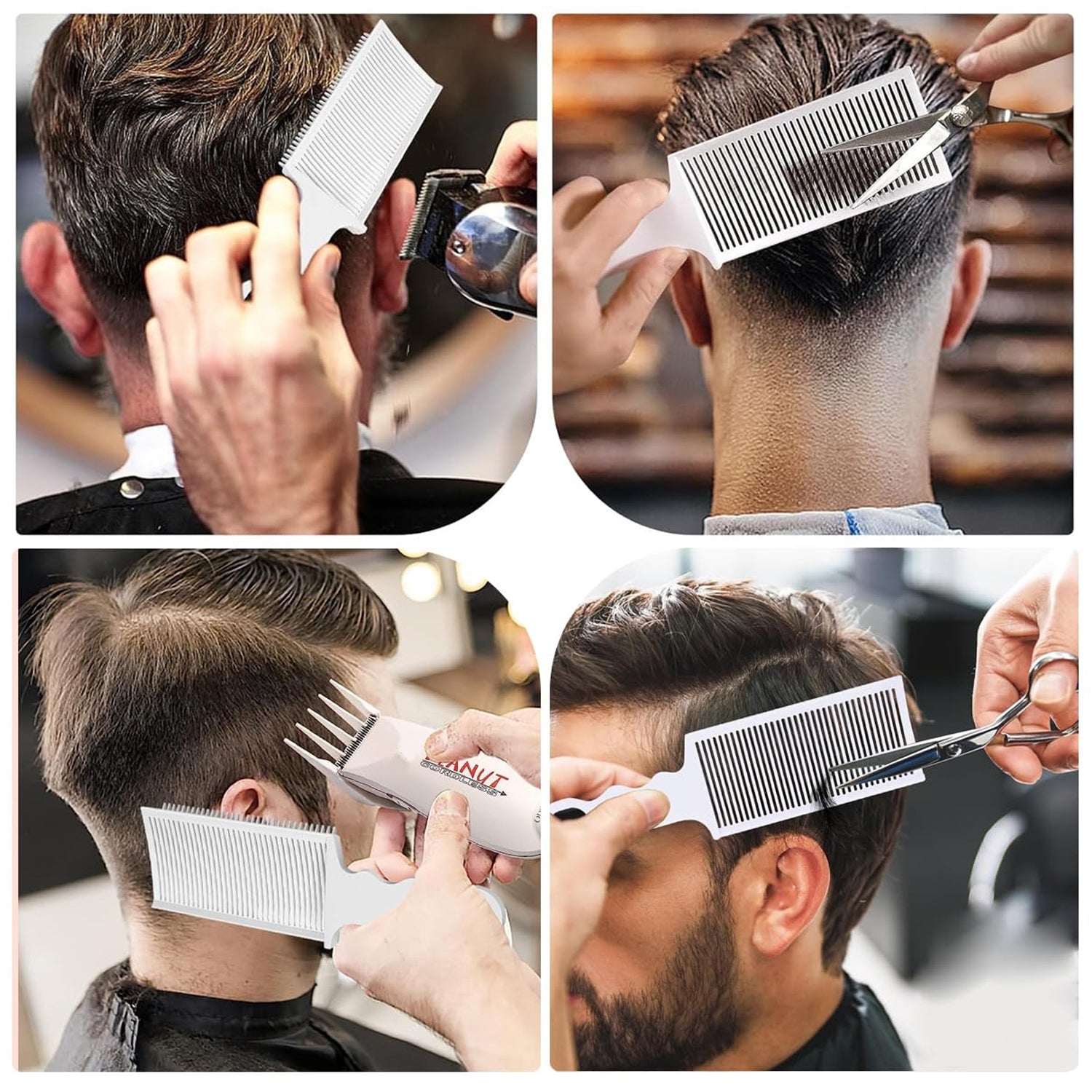 Ergonomic Flat Top Fading Clipper Comb Hair Care Styling | Brushes & Combs (1 Pc) - Shopmania Wholesale