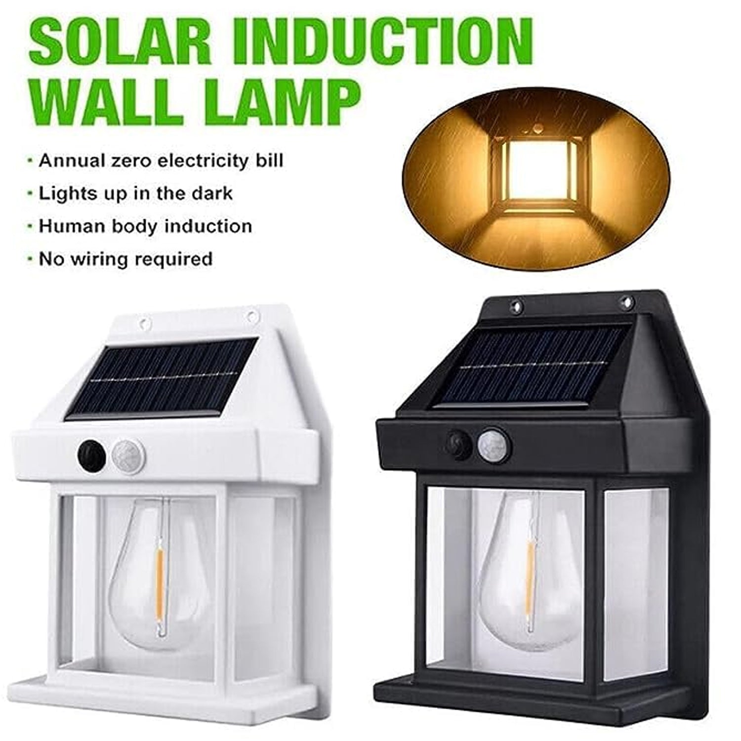 Solar Wall Lights / Lamp Outdoor, Wireless Dusk to Dawn Porch Lights Fixture, Solar Wall Lantern with 3 Modes & Motion Sensor, Waterproof Exterior Lighting with Clear Panel (1 Pc ) - Shopmania Wholesale