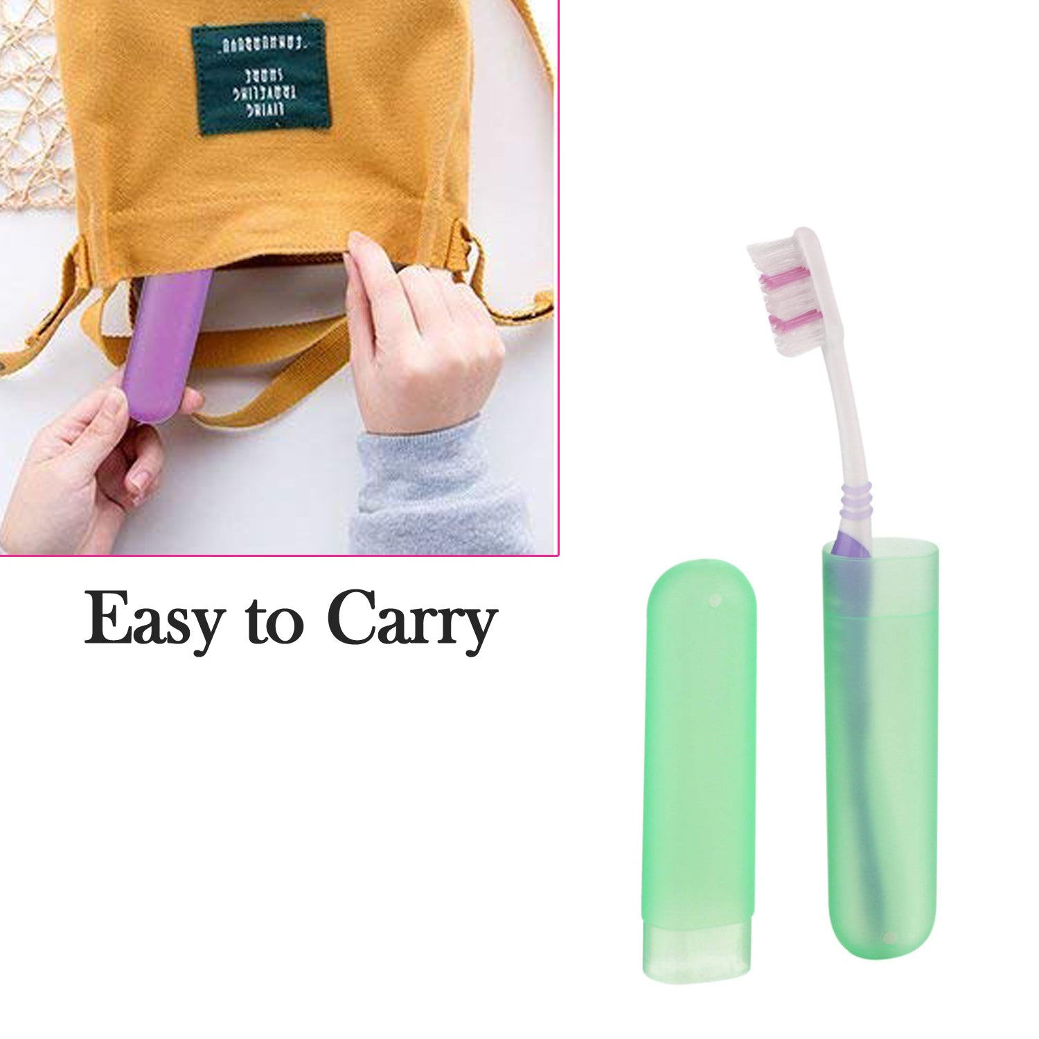 6-piece plastic toothbrush cases for travel and hygiene