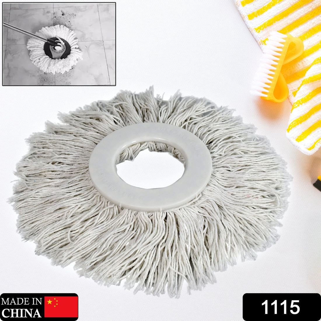 Spin mop replacement head