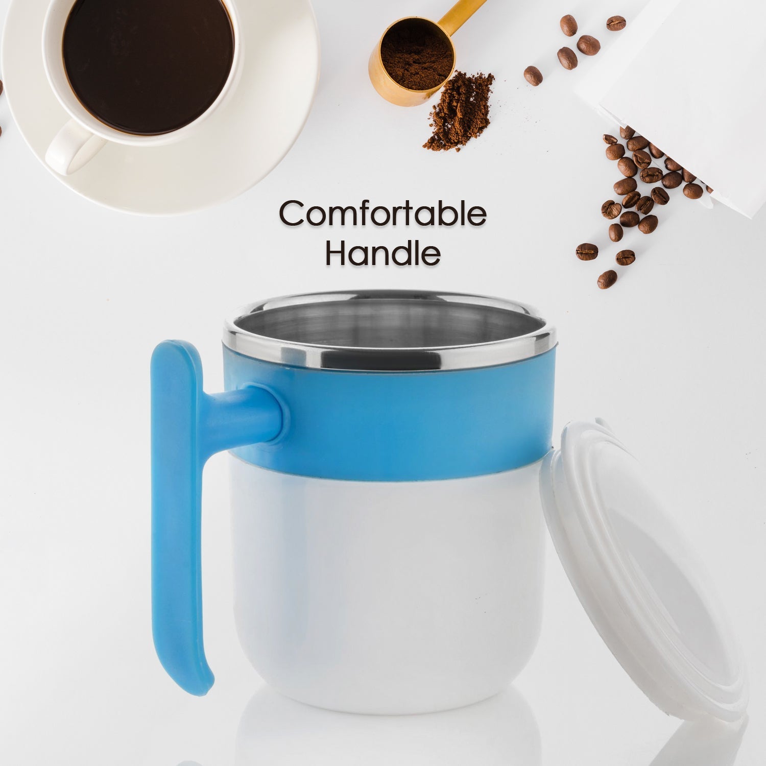 Stainless Steel Lid Cover Hot Coffee/Tea Mug Hot Insulated Double Wall Stainless Steel, Coffee and Milk Cup with Lid - Coffee Cup (1 Pc ) your brand