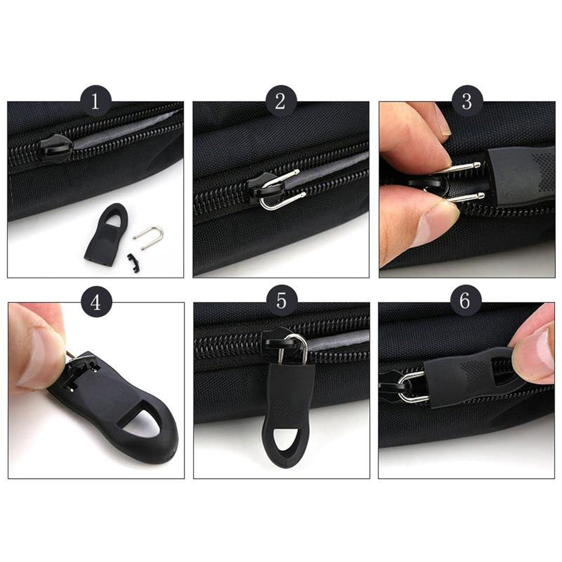 Zipper Pull Tab Zipper Tags Cord Pulls Zipper Extension Zip Fixer for Luggage Suitcase Backpack Jacket Bags Style Metal Zipper Head Zip Fixer Tags Handbag Backpack Plastic (1 Pc) your brand