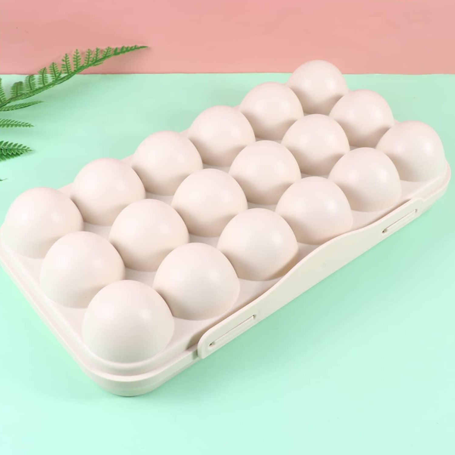 18 Grid Egg Holder Storage, Shock-Proof Egg Container with Buckle, Egg Carrier, Egg Tray, Egg Shelter, Effective Full Seal, Egg House use for Fridge, Camping, Kitchen your brand
