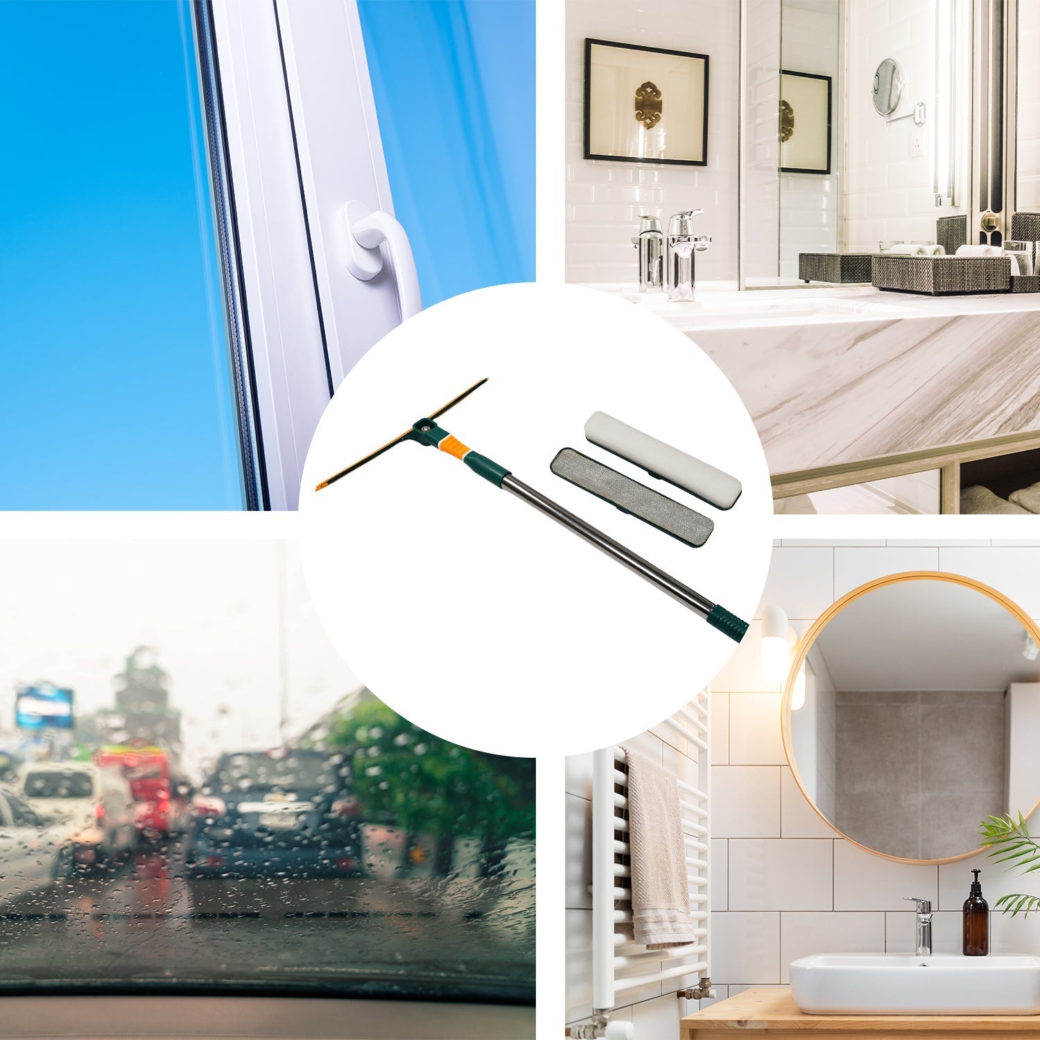 3 IN 1 GLASS WIPER USED IN ALL KINDS OF HOUSEHOLD AND OFFICIAL PLACES FOR CLEANING AND WIPING OF FLOORS, GLASSES AND DUST ETC. - Shopmania Wholesale