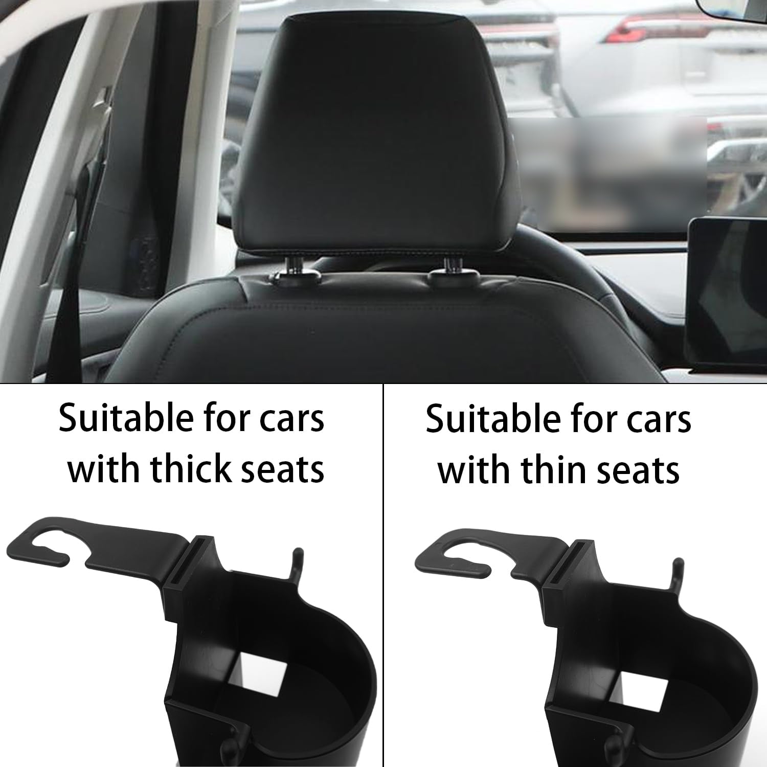 Car Headrest Backseat Organizer, 3 in 1 Automotive Cell Phone Drink cupholder Adapter with Headrest Hooks for Kids and Adults, Multifunctional Storage for Car Travel Accessories - Shopmania Wholesale