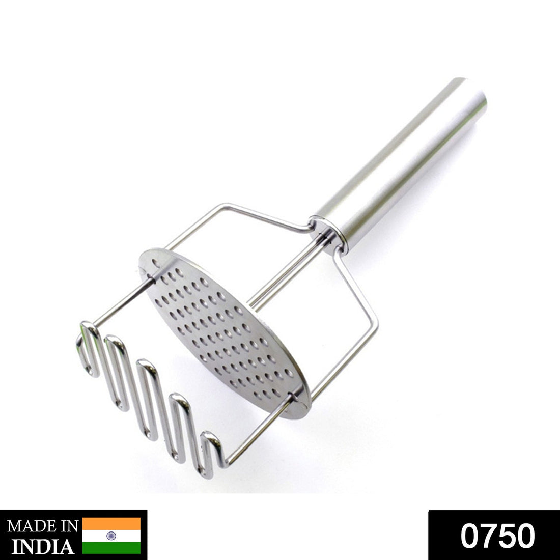 Stainless steel hand masher for dal, vegetables, and baby food