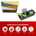 Plastic Multipurpose Desk Organizer Tray Office Drawer Dividers Storage Bins for Kitchen, Bathroom, Office, Makeup, Bedroom Dresser, Craft Basket Rack Multicolour (6 Pcs Set) your brand