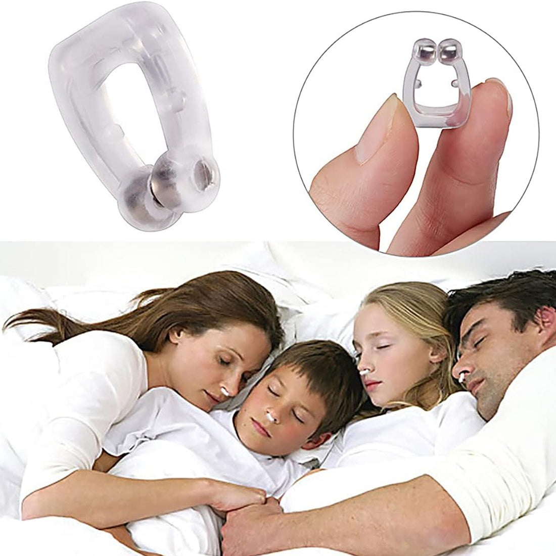 Anti Snore device for men and woman Silicone Magnetic Nose Clip For heavy Snoring sleeper, Snore Stopper, Anti Snoring Device (1 Pc) your brand
