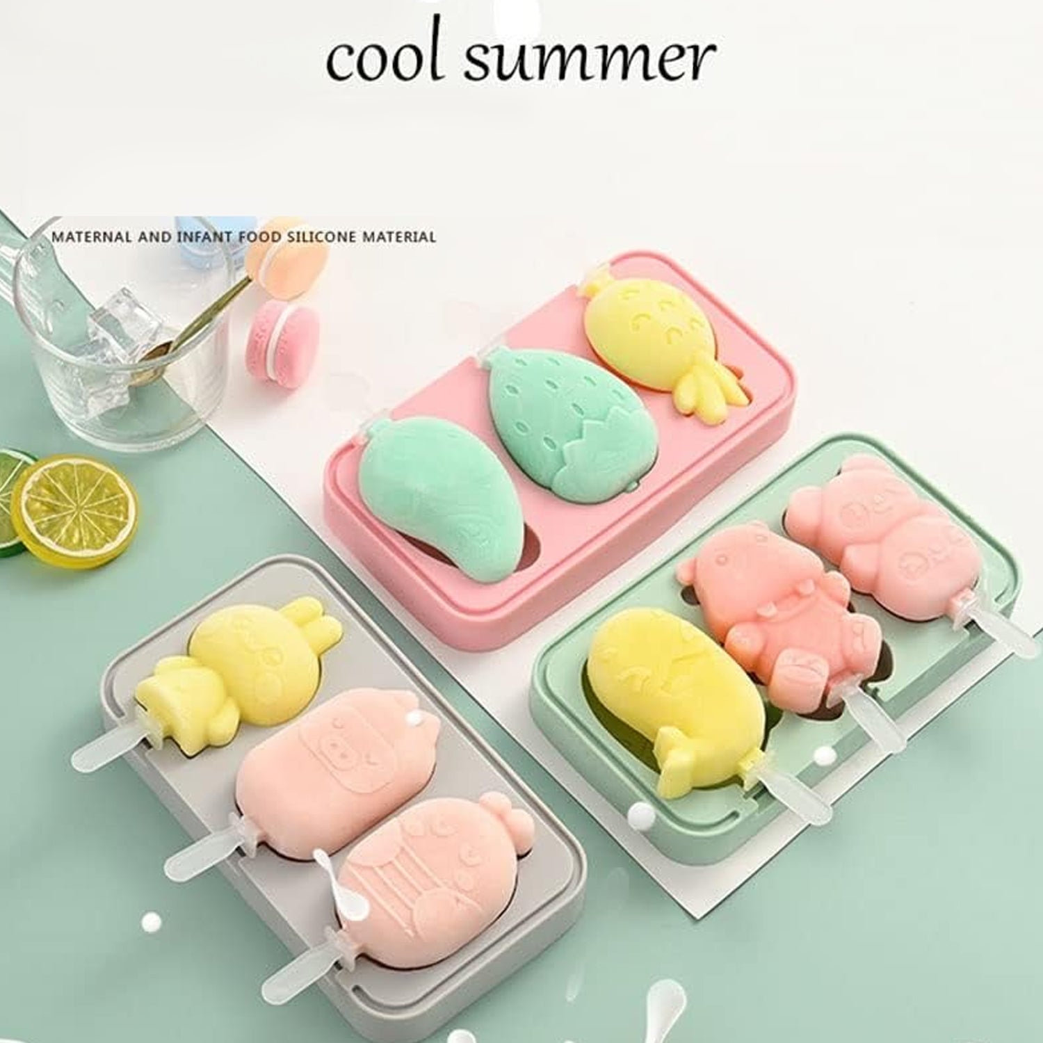 Silicone Popsicle Molds, Reusable Ice Cream Molds With Sticks And Lids. A Must-Have Popsicle Mold For Summer. your brand
