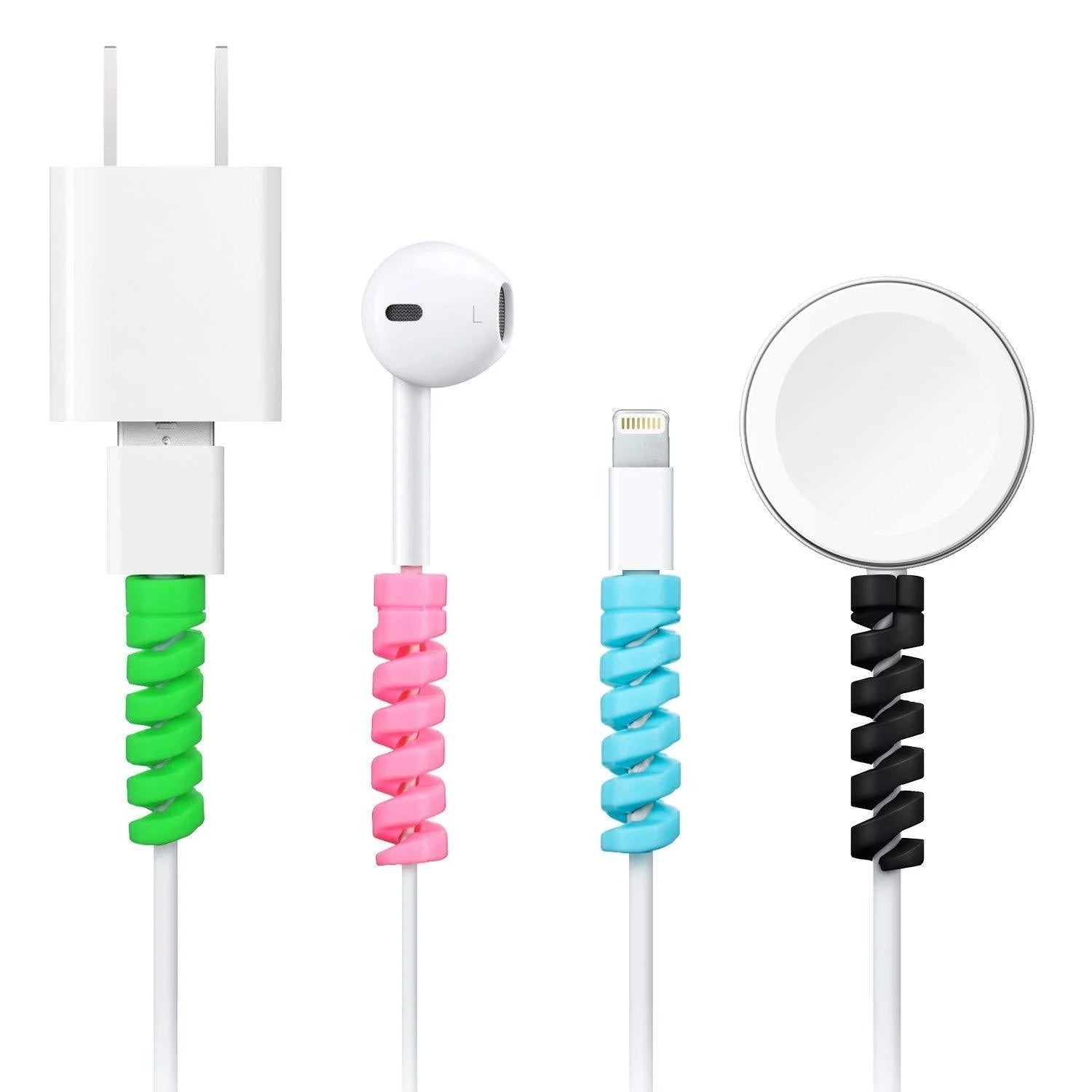 Spiral Charger Cable Protector Data Cable Saver Charging Cords Protective for All Universal  Cable Cover (Pack of 10) - Shopmania Wholesale