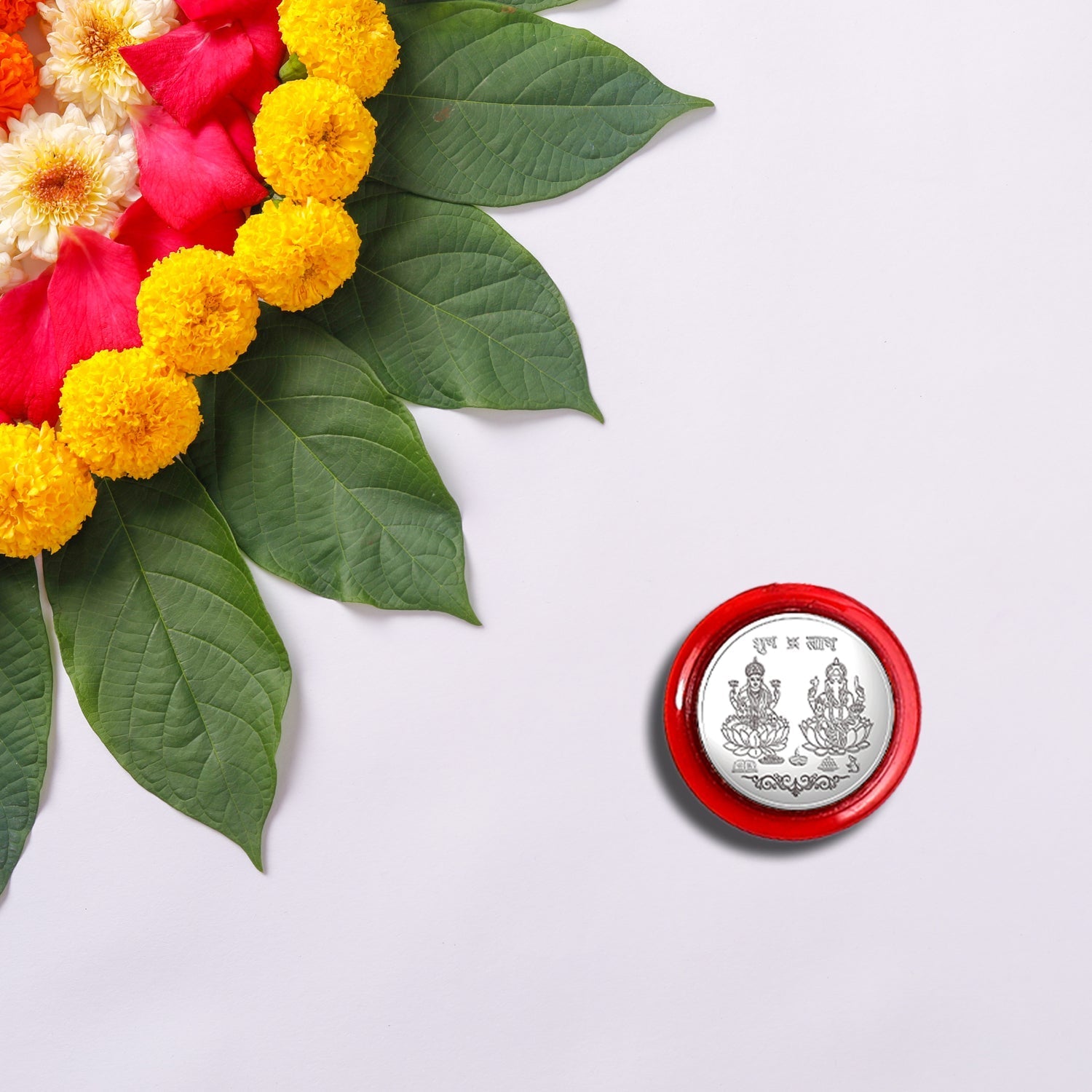 Silver color Coin for Gift & Pooja (Metal is not silver) your brand