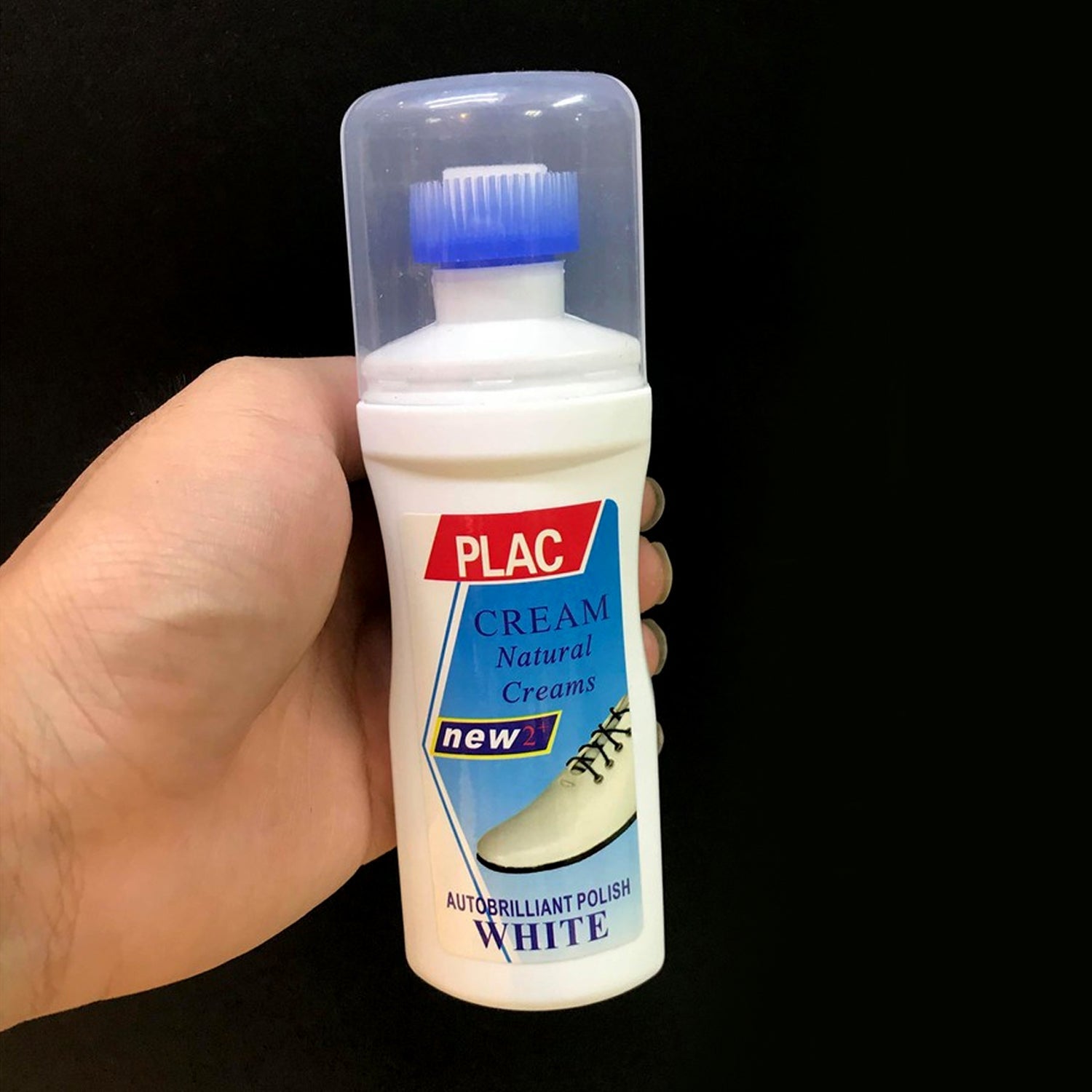 White Shoe Brightener with Removal of Dirt and Whitening Function White Shoes Cleaner with Brush Head for Dirty Shoe Polish Natural Waxes (75 ML) - Shopmania Wholesale
