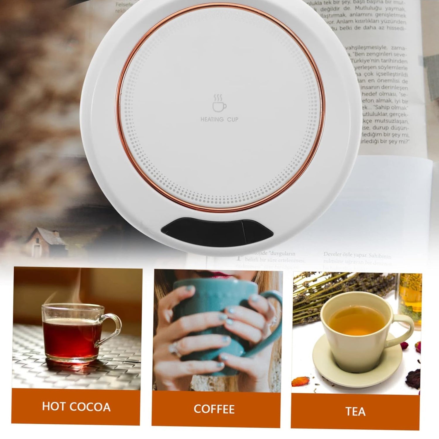 USB Warm Coaster Heated Coffee Mug Portable Office Desk Portable Cup, Heater Coffee Mug Warmer Electric Cup Warmer (1 Pc) - Shopmania Wholesale