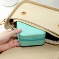 Mini PU Leather jewellery Box for Travel & Storage your brand