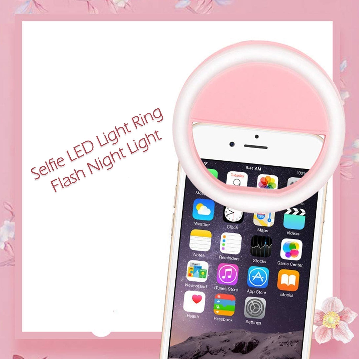 Phone Selfie Light Selfie Ring Light Selfie Light for Smartphone Selfie Light for Phone Battery Operated Selfie Ring Light (Battery Not Included) your brand