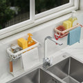 Multipurpose Platic Hanging Drain Rack Retractable Sponge Storage Hanging Rack With Adhesive Hook for Kitchen and Bathroom Dishcloth Holders Basket Drying Tray Organizer - Shopmania Wholesale