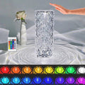 Crystal Touch Night Light (16 Colors) - Rose Diamond Table Lamp with Remote Control, USB Table Lamp, Romantic Date Lighting Decor for Festival, Bedroom, Dining Room your brand