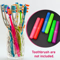 Anti-bacterial toothbrush covers, 6-piece plastic case set