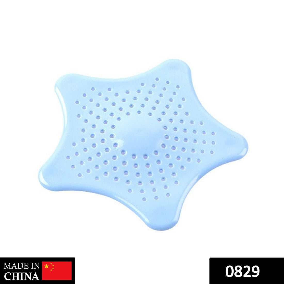 Star-shaped silicone sink filter for catching hair and debris