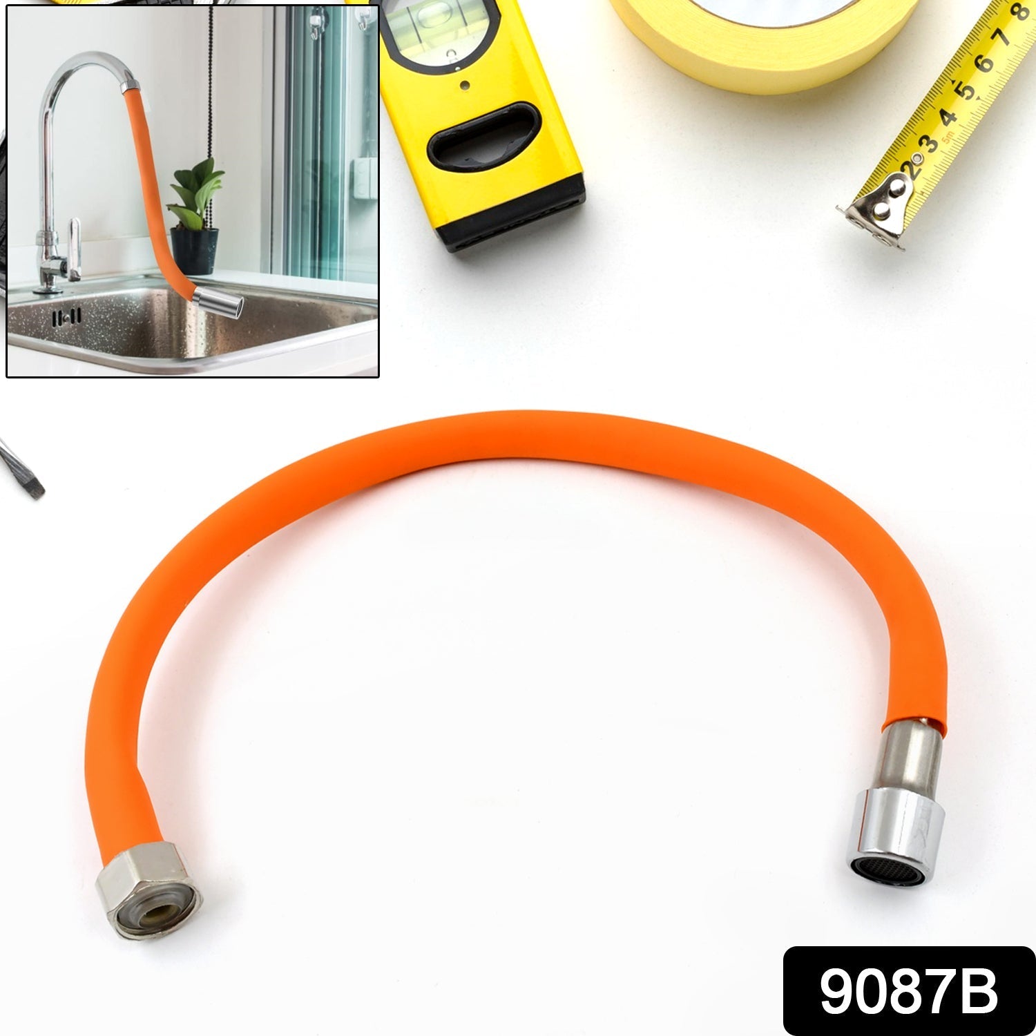 Flexible Water Tap Extender - 360° Adjustable Foaming Extension Tube with Connector (46cm) your brand