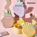 Kids Lunch Box Cute Pineapple Shaped Bento Box with Fork Spoon Snack Container Microwave Portable Office Lunch Box (1 Pc / With Spoon & Fork) your brand