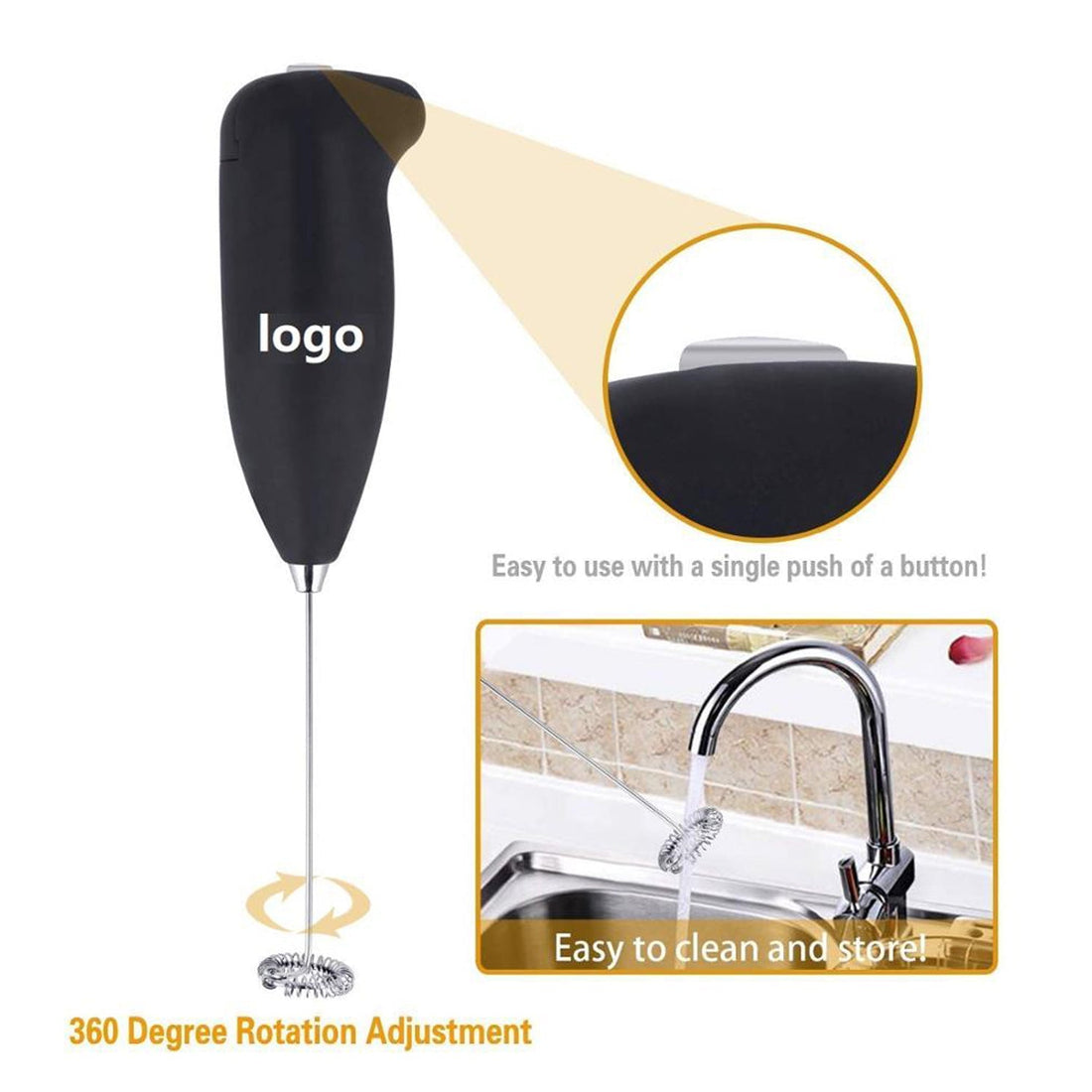 Hand blender for mixing and blending food.
