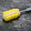 Sponge head brush for cleaning cups and bottles