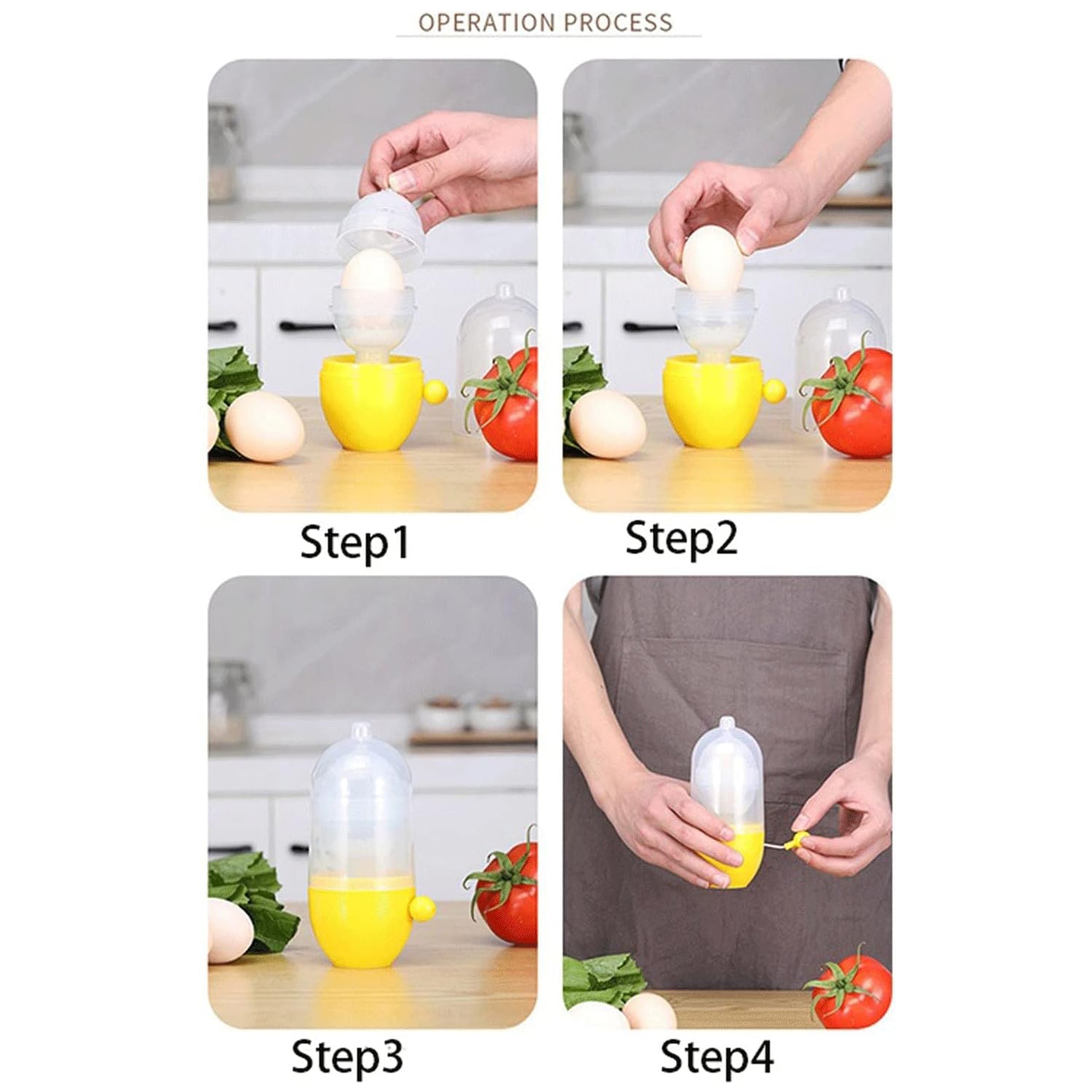 MANUAL EGG PULLER SCRAMBLER HOUSEHOLD WHITE EGG YOLK MIXER KITCHEN TOOL MIX MANUAL SCRAMBLER CONVENIENT WITHOUT BREAKING EGGS. your brand