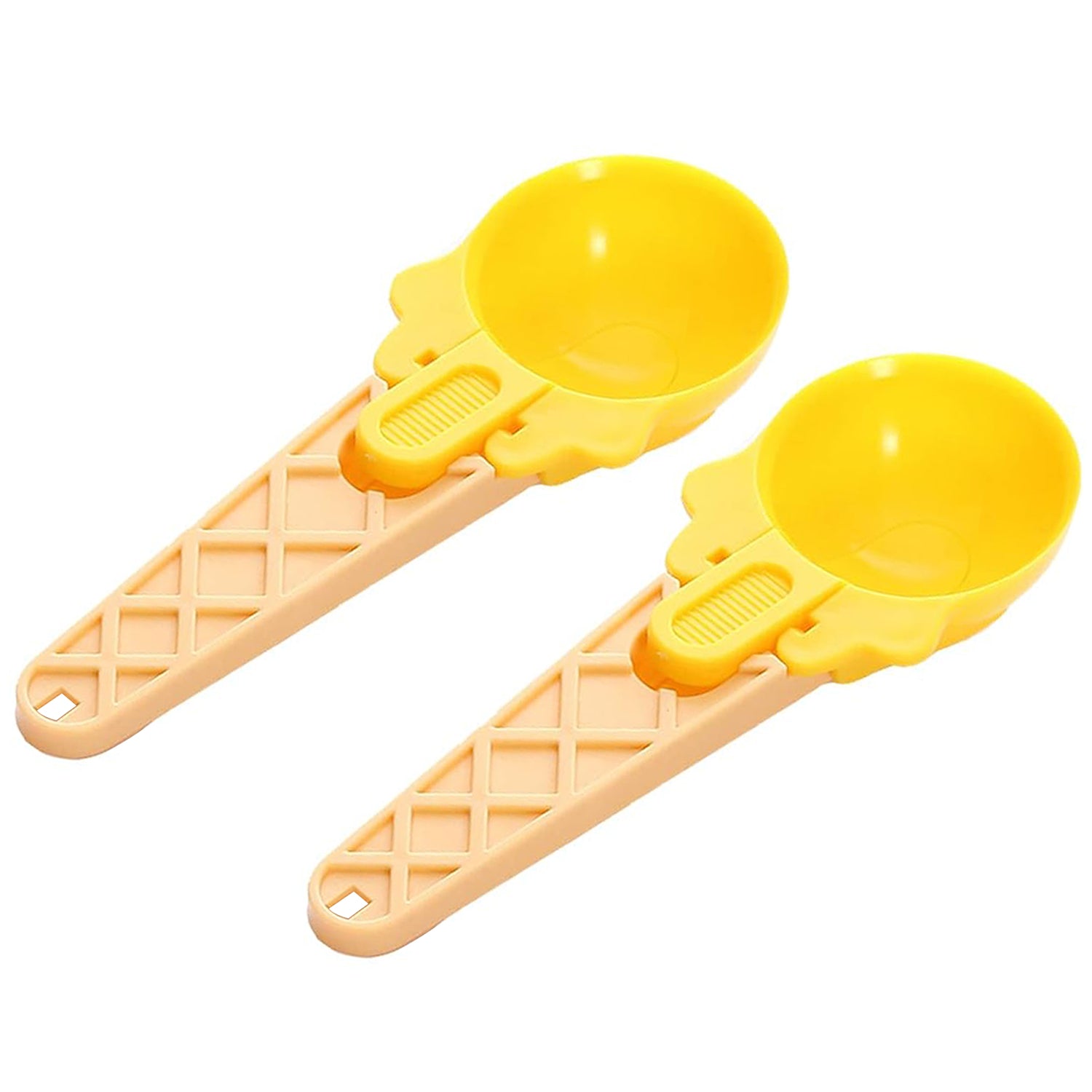 Ice Cream Spoons 2pcs Plastic Water Melon Scoopers with Trigger Dipper and Adults for Summer Party Ice Cream Scoop, Food Serving Spoon Kitchen Tools Ice Cream Digging Spoon Household Spoons Cupcake Spoons Aps Fruit Ball Player (2 Pc) your brand