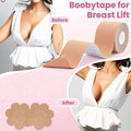 Boob Tape with Nipple Covers: Cotton, Breathable, Lift & Support (5m, 10 Pairs) your brand