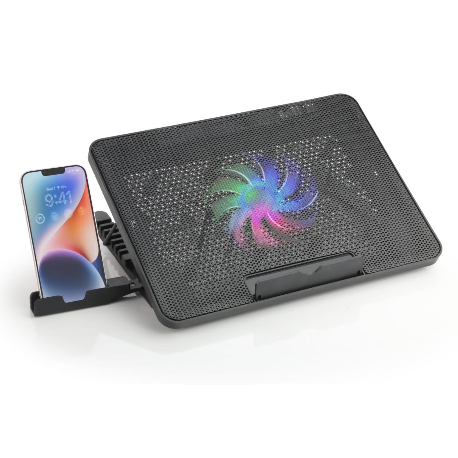 Laptop Cooler Cooling Pad with 2 Quiet Led Fans, Dual USB Ports, Portable Ultra Slim USB Powered 7 Heights Adjustable Laptop Stand for Gaming Laptop - Shopmania Wholesale