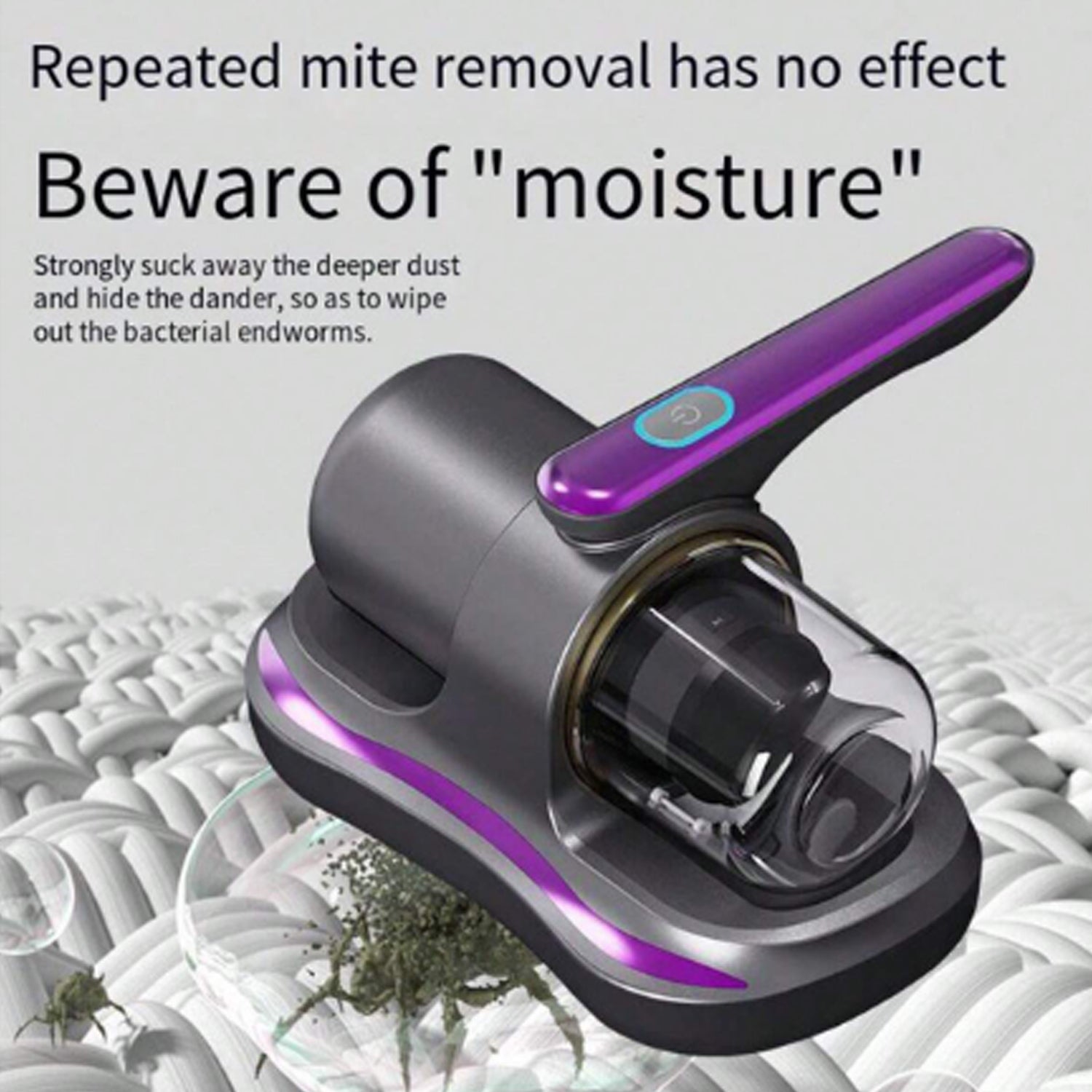 Powerful Suction Portable Handheld Vacuum Cleaner - Low Noise Vacuum Cleaner for Bed - Cordless Vacuum Cleaner for Car Seat Crevices Pillows, Mattresses, Sofas Wireless Anti Dust and Mite Cleaner - Shopmania Wholesale
