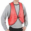 Economy Safety Vest, Soft Vinyl with Tie Closure for Identifying Staff and Volunteers Adult PVC Safety Vest High Visibility for Outdoor Operator your brand