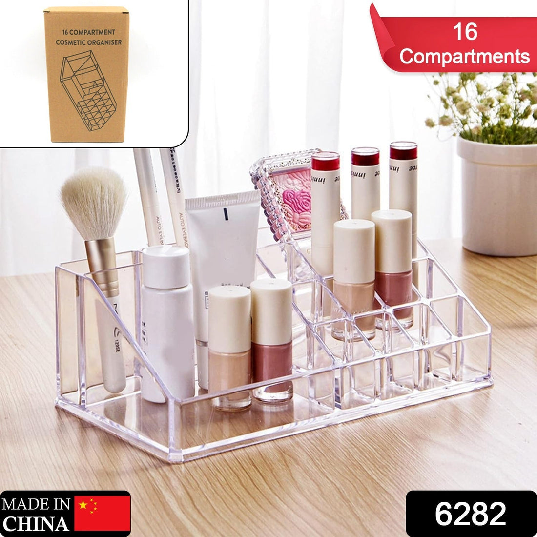 Lipstick storage organizer with 16 compartments