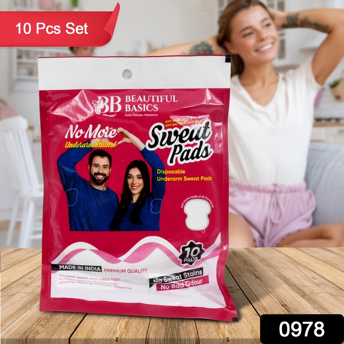 Underarms Sweat Pads Disposable Highly Absorbent Pads Cotton Anti-Allergic Anti Bacteria Anti Smell Underarm Perspiration Pad For Men And Women (Pack of 10) - Shopmania Wholesale