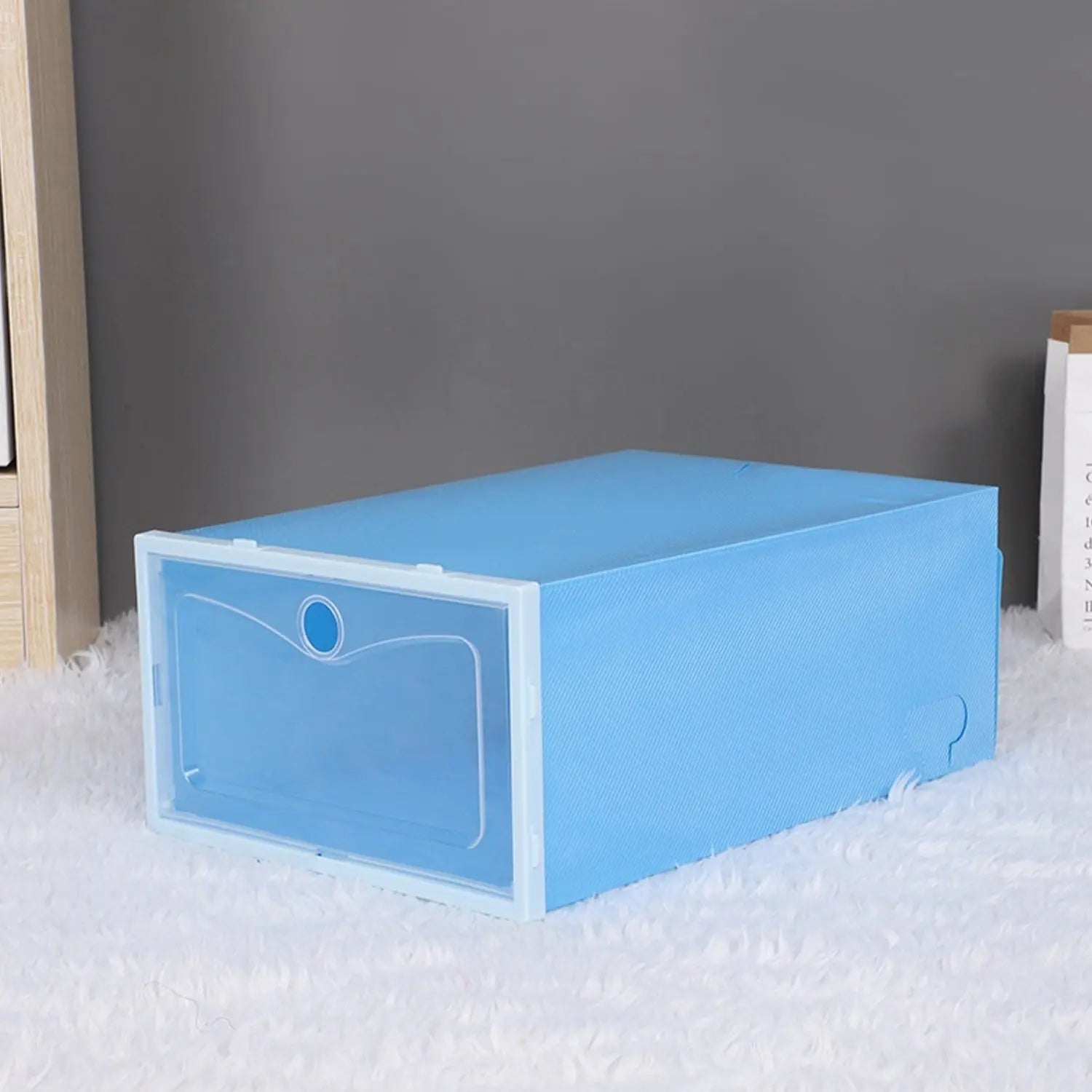 1 Layer Plastic Shoes Storage Box, Stackable Shoe Storage (1 pc / 32x21x12 CM) your brand