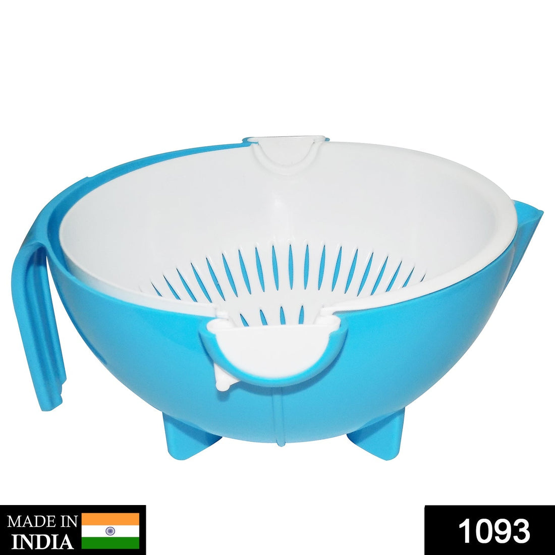 Multi-functional bowl and strainer with handle for washing fruits and vegetables.