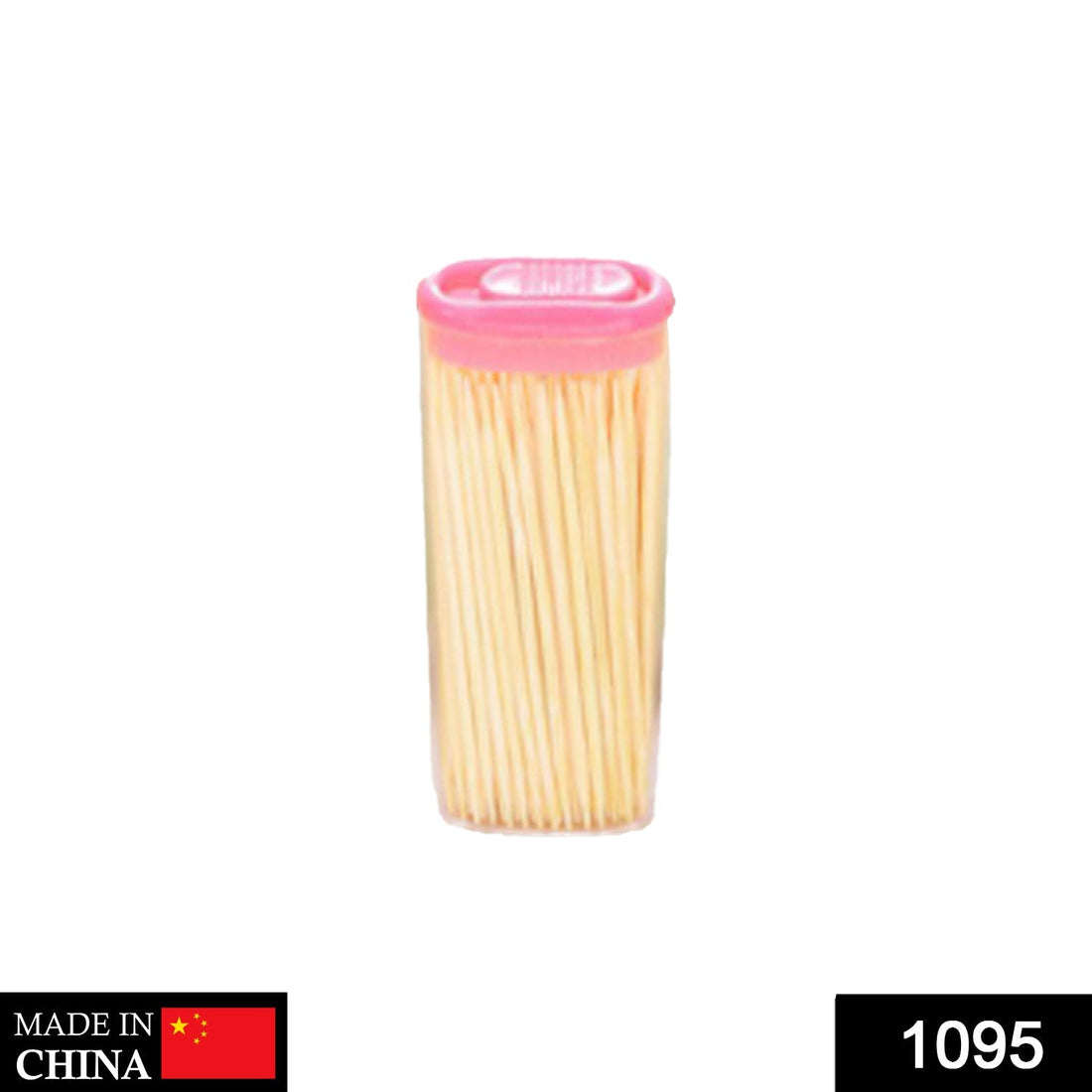 Bamboo toothpicks with dispenser box for hygiene.