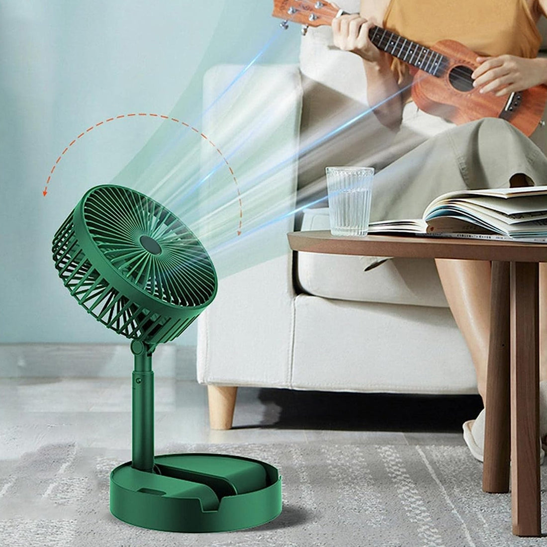 Telescopic Electric Desktop Fan