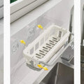 Multipurpose Platic Hanging Drain Rack Retractable Sponge Storage Hanging Rack With Adhesive Hook for Kitchen and Bathroom Dishcloth Holders Basket Drying Tray Organizer - Shopmania Wholesale