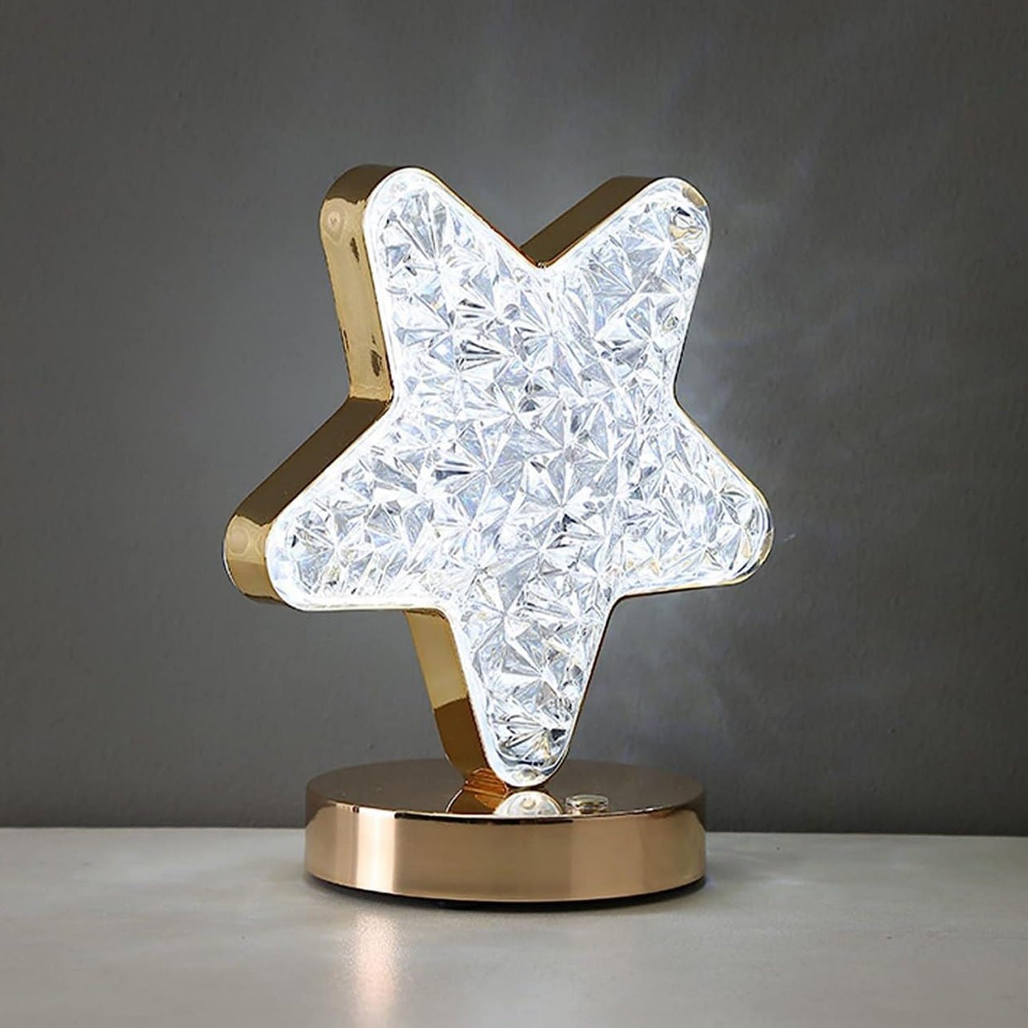 Star Shape Crystal Diamond Lamp Cordless Luxury Lamp with USB Rechargeable, 3-Way Dimmable & Touch Control Decorative Nightstand Lamp for Bedroom, Living Room, Party, Restaurant Decor (1 Pc ) - Shopmania Wholesale