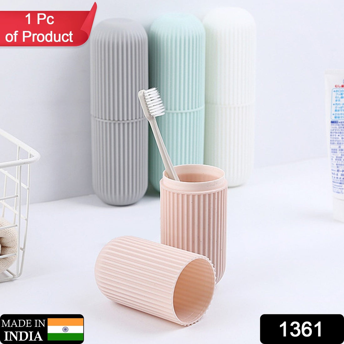 Capsule-shaped travel storage bottle, portable and sleek design
