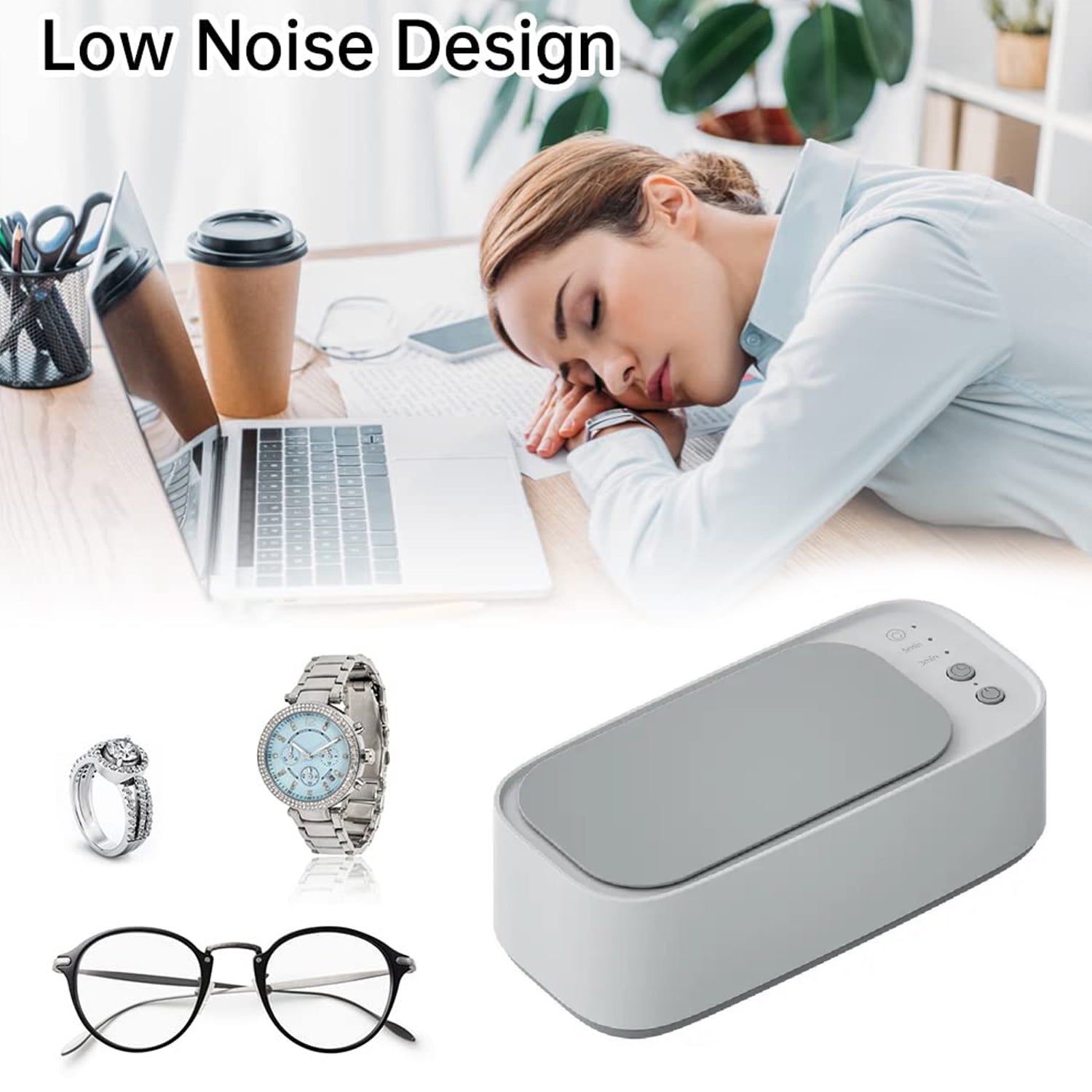 Ultrasonic Jewelry, Cleaner, Ultrasonic Cleaning Machine, Portable Jewelry Cleaning Machine for Jewelry, Ring, Silver, Retainer, Glasses, Watches, Coins, High Frequency Vibration Machine google/ optical cleaner machine (USB Operated) - Shopmania Wholesale