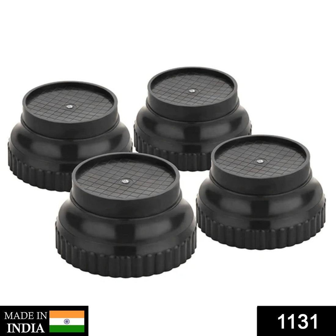 Round plastic feet, close-up.