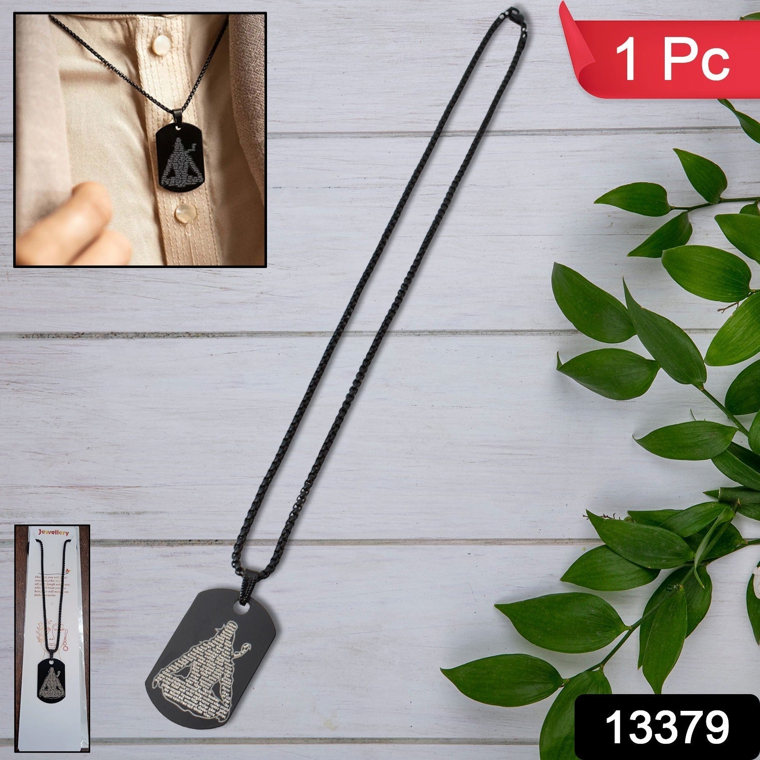 Mahadev Locket With Chain (1 Pc) - Shopmania Wholesale