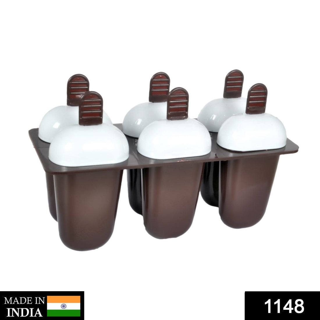 Plastic Ice Candy Maker Kulfi Maker Moulds Set with 6 Cups (Multicolour) your brand