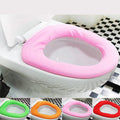 Bathroom Soft Thicker Warmer Stretchable Washable Cloth Toilet Seat Cover (1pc) your brand