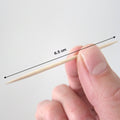 Double sided toothpicks detailed look in plastic box